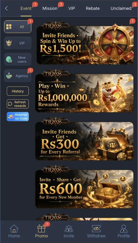 TR2026 events missions and rewards